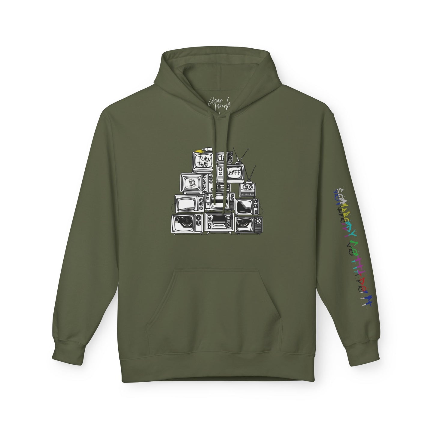 Turn This TV Off Fleece Hoodie